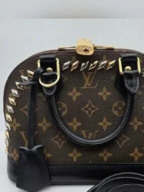 Louis Vuitton Limited Edition Monogram Macassar Canvas Studded Alma - COA included