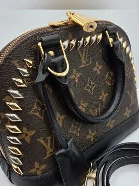 Louis Vuitton Limited Edition Monogram Macassar Canvas Studded Alma - COA included