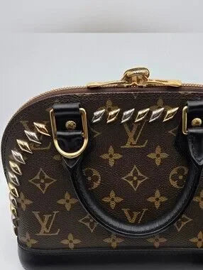 Louis Vuitton Limited Edition Monogram Macassar Canvas Studded Alma - COA included