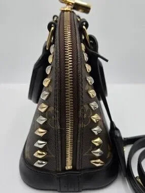 Louis Vuitton Limited Edition Monogram Macassar Canvas Studded Alma - COA included