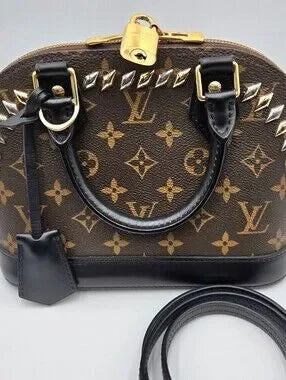 Louis Vuitton Limited Edition Monogram Macassar Canvas Studded Alma - COA included
