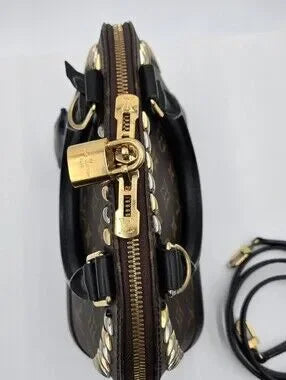 Louis Vuitton Limited Edition Monogram Macassar Canvas Studded Alma - COA included