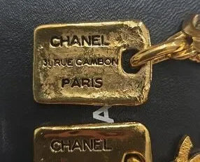 146 - Chanel earrings TAG EARRINGS , Coco Mark, GP plated, gold - CLIP