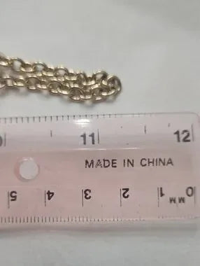 #145 CHANEL Coco Mark Necklace Jewelry GP (Gold Plated) Women's Gold and Silver