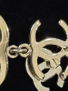 #148 - Chanel Triple CC Crystal/Pearl Earrings Light Gold/Silver 21B- AUTHENTIC