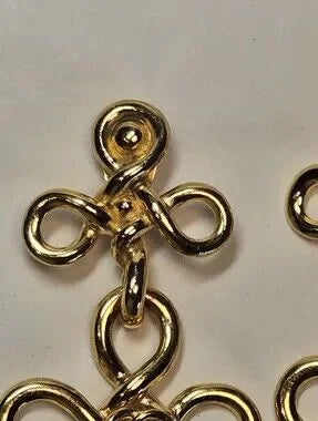 #152 CHANEL Gold Plated Earrings Clip/Vintage