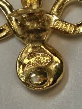 #152 CHANEL Gold Plated Earrings Clip/Vintage