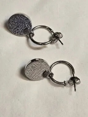 #1106 - Chanel CHANEL 00A Coco Mark Pearl 2000 Earrings Silver