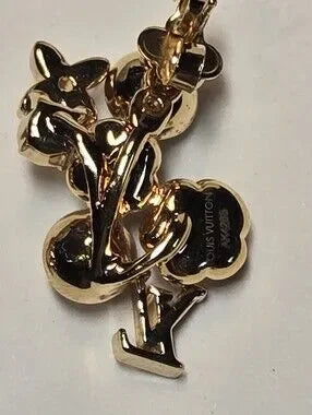 #153 - Louis Vuitton LV Botanica White Resin Pearl Earrings (Model: M01642)