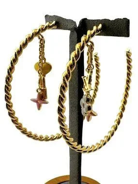 #159 - Louis Vuitton M65481 Creole Sweet Monogram Hoop Earrings