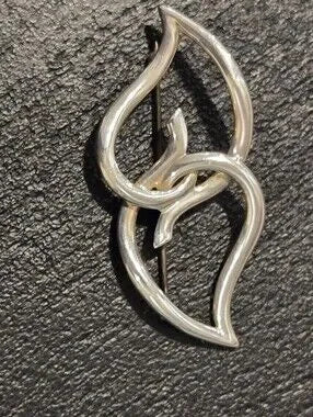 #160 - Tiffany & Co. Double Leaf Brooch, Sterling Silver 925