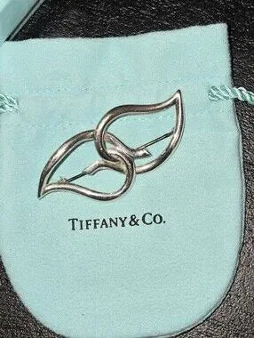 #160 - Tiffany & Co. Double Leaf Brooch, Sterling Silver 925