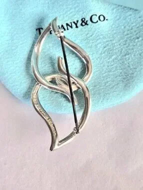 #160 - Tiffany & Co. Double Leaf Brooch, Sterling Silver 925