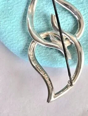 #160 - Tiffany & Co. Double Leaf Brooch, Sterling Silver 925
