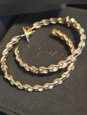 #164 - Chanel CC Twist Plated Hoops