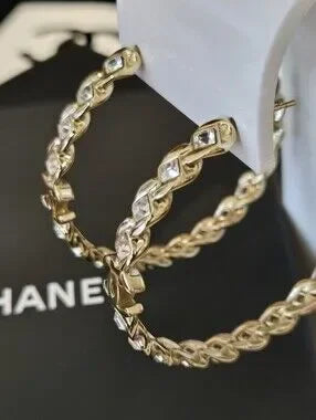 #164 - Chanel CC Twist Plated Hoops