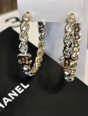 #164 - Chanel CC Twist Plated Hoops