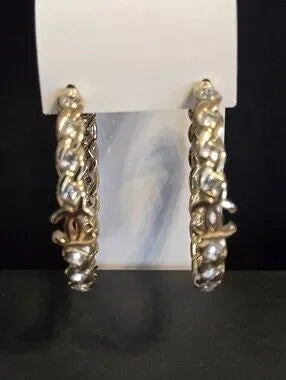 #164 - Chanel CC Twist Plated Hoops