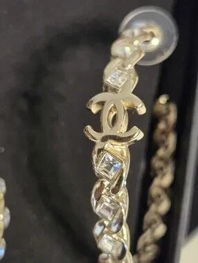 #164 - Chanel CC Twist Plated Hoops
