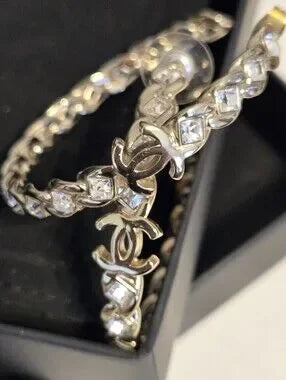 #164 - Chanel CC Twist Plated Hoops