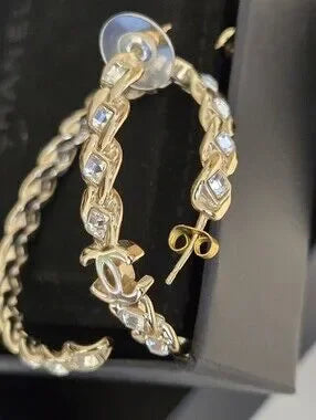 #164 - Chanel CC Twist Plated Hoops