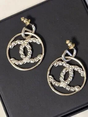 #168 - Chanel 2020V Strass CC Drop Earrings
