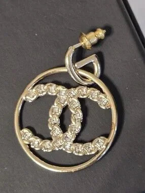 #168 - Chanel 2020V Strass CC Drop Earrings