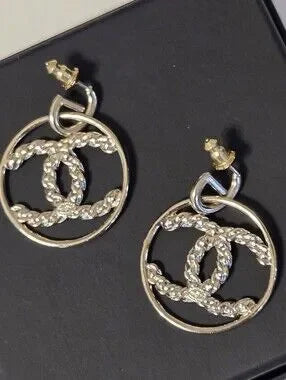 #168 - Chanel 2020V Strass CC Drop Earrings