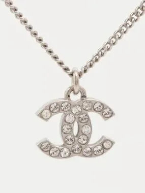 #1109 - Chanel Coco Mark F2012W Necklace with GP/Rhinestones Color: Silver