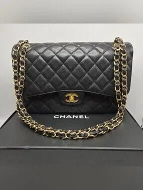 #1 - CHANEL Deca Matelasse Classic 30 Double-Flap, Caviar Leather - A58600