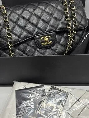 #1 - CHANEL Deca Matelasse Classic 30 Double-Flap, Caviar Leather - A58600