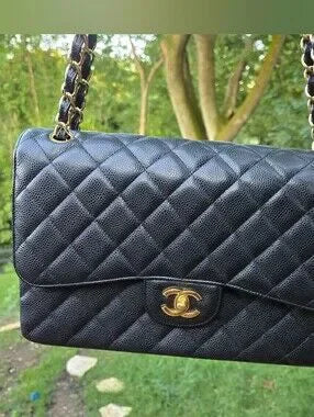 #1 - CHANEL Deca Matelasse Classic 30 Double-Flap, Caviar Leather - A58600