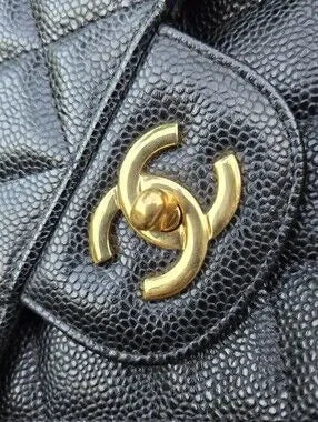 #1 - CHANEL Deca Matelasse Classic 30 Double-Flap, Caviar Leather - A58600