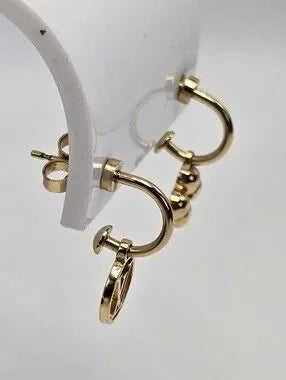 #118 - Louis Vuitton Earrings Blooming M64859 Monogram Flower LV Circle Gold