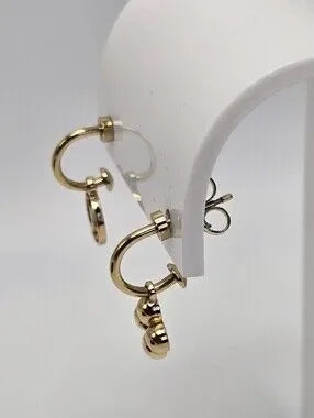 #118 - Louis Vuitton Earrings Blooming M64859 Monogram Flower LV Circle Gold