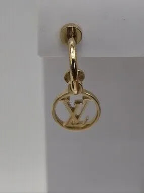 #118 - Louis Vuitton Earrings Blooming M64859 Monogram Flower LV Circle Gold