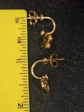 #118 - Louis Vuitton Earrings Blooming M64859 Monogram Flower LV Circle Gold