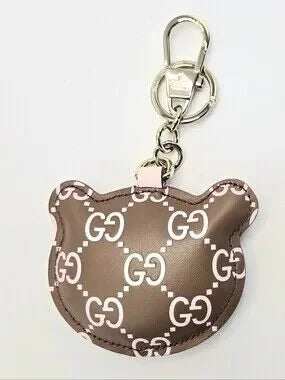 #178 - Gucci Accessory Panda Shape 821890 Leather Bag/Key Charm - NWT