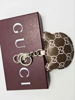 #178 - Gucci Accessory Panda Shape 821890 Leather Bag/Key Charm - NWT